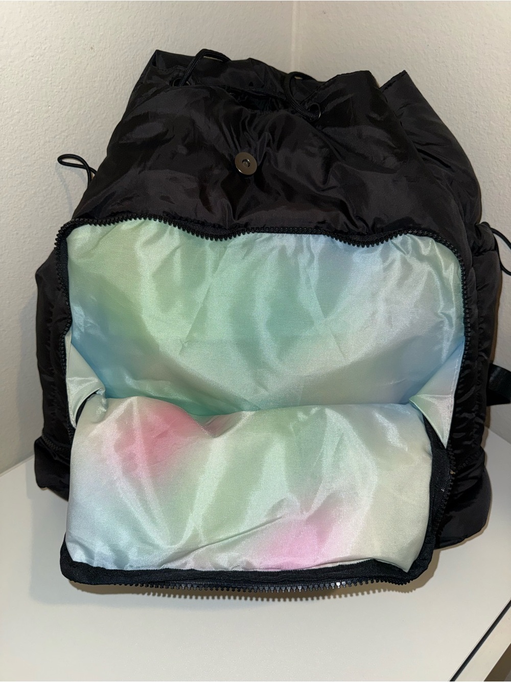Blogilates Quilted Drawstring Nylon Backpack - Picture 5 of 8
